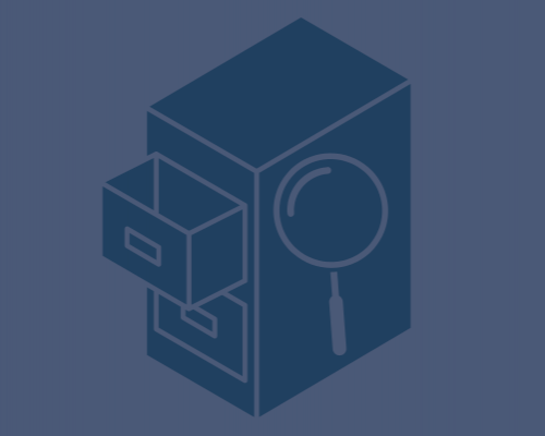 filing cabinet with magnifier on the side