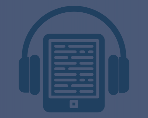 e-reader with headphones